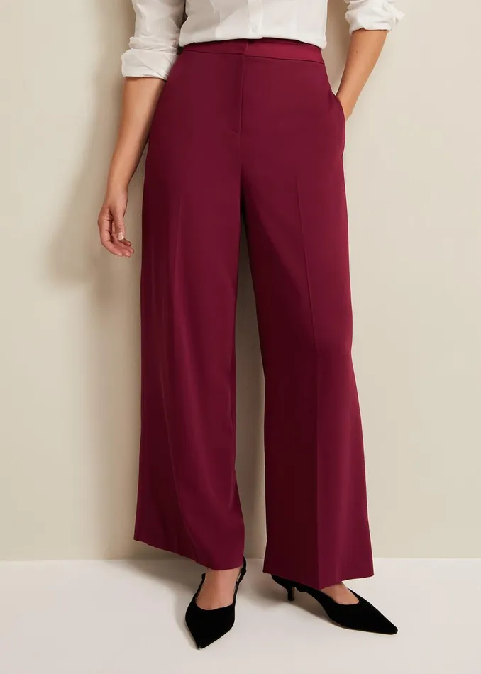 Women Phase Eight Trousers Elandra Tux Trouser Burgundy