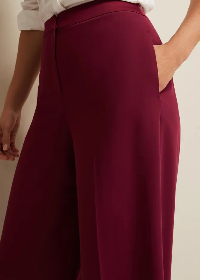 Women Phase Eight Trousers Elandra Tux Trouser Burgundy