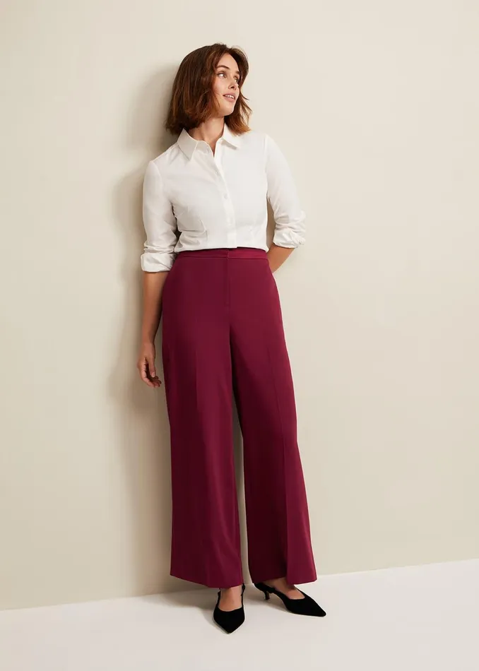 Women Phase Eight Trousers Elandra Tux Trouser Burgundy