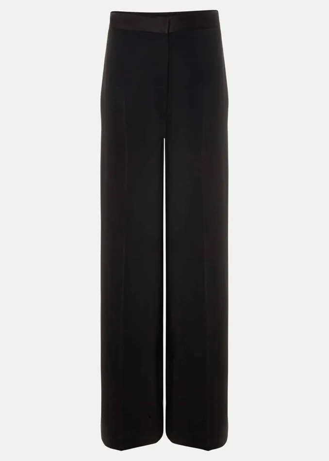 Women Phase Eight Trousers Elandra Wide Leg Tux Trousers Black