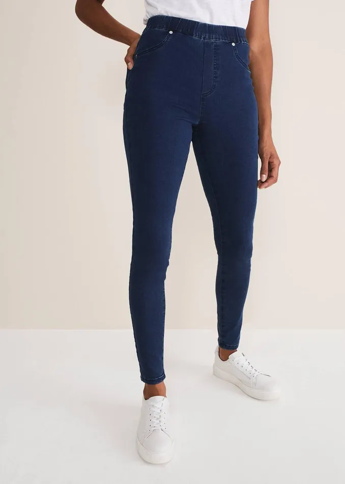 Women Phase Eight Trousers Eliza Pull On Jegging Denim