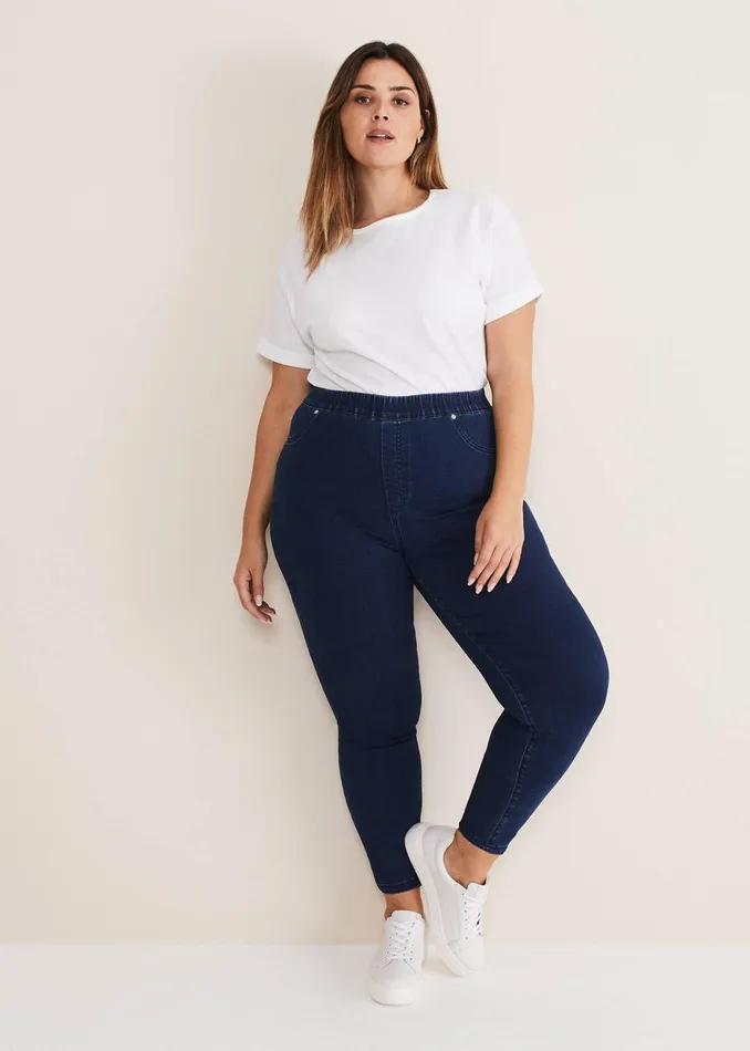 Women Phase Eight Trousers Eliza Pull On Jegging Denim