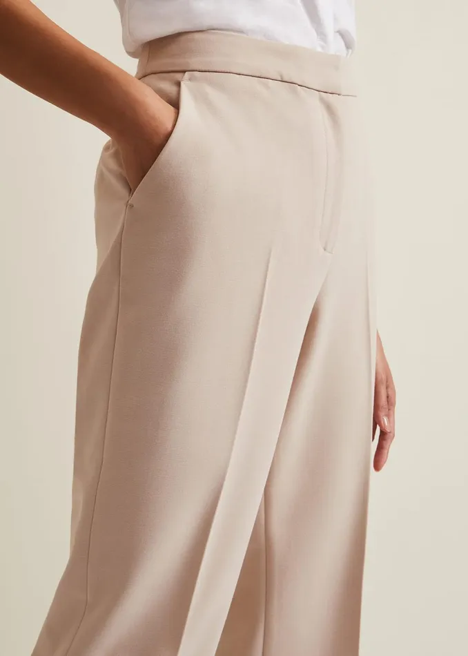 Women Phase Eight Trousers Everlee Crop Straight Leg Smart Trouser Stone