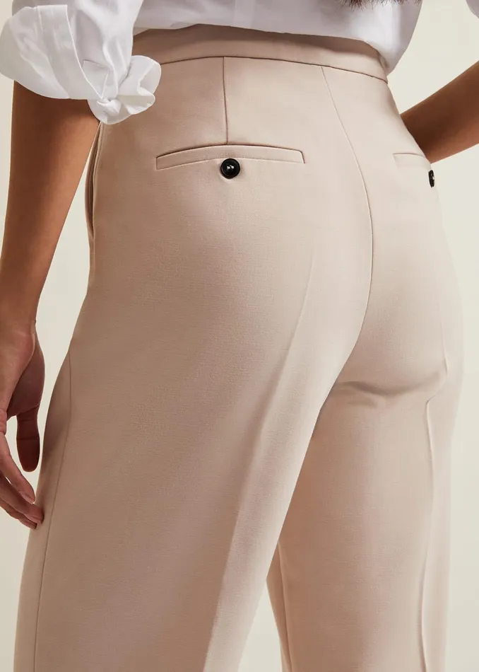 Women Phase Eight Trousers Everlee Crop Straight Leg Smart Trouser Stone