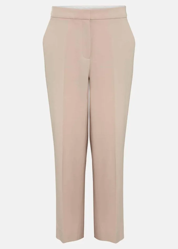 Women Phase Eight Trousers Everlee Crop Straight Leg Smart Trouser Stone