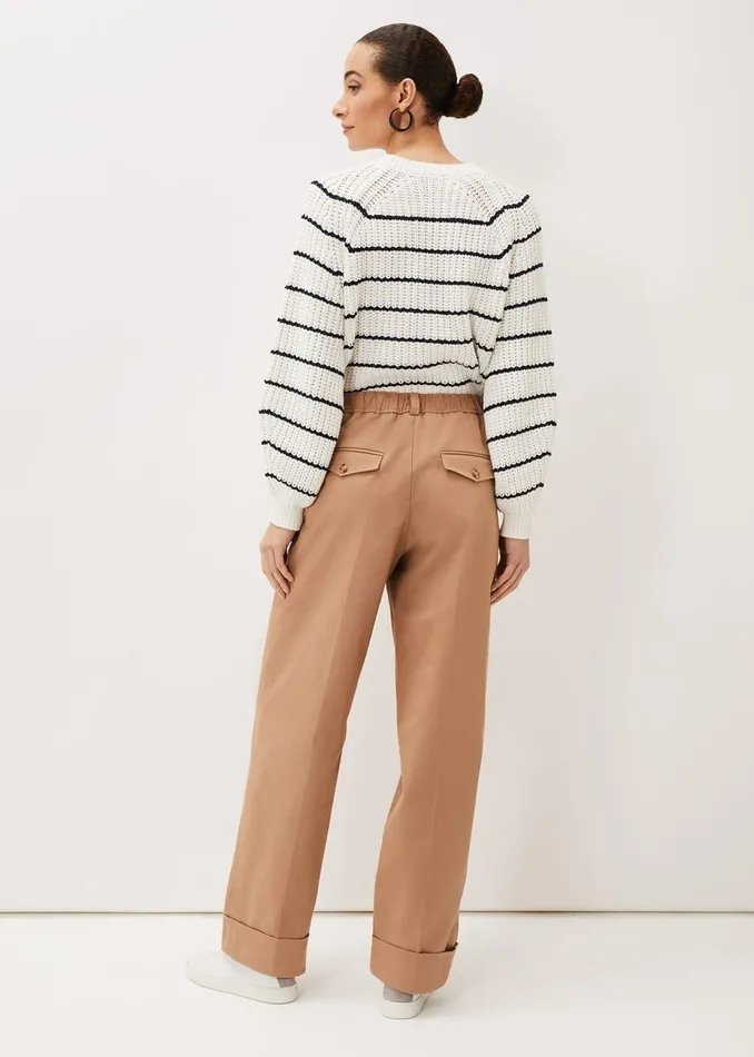 Women Phase Eight Trousers Faya Wide Leg Tailored Trouser Caramel