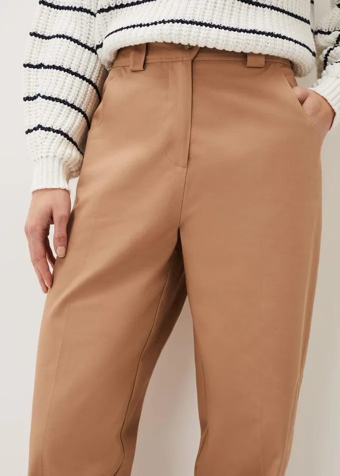 Women Phase Eight Trousers Faya Wide Leg Tailored Trouser Caramel
