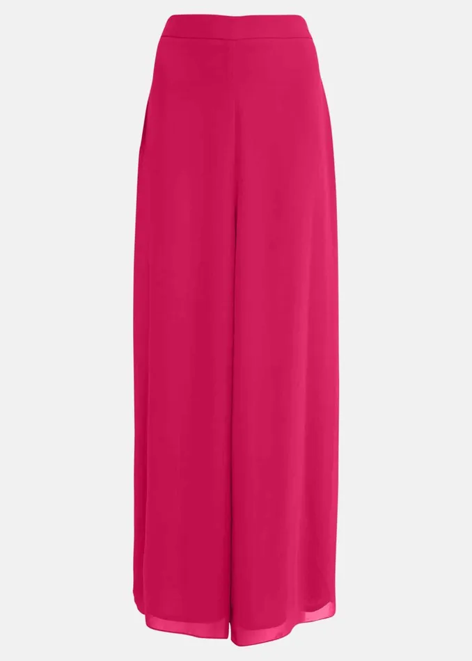 Women Phase Eight Trousers Florentine Chiffon Trousers Magenta Pink