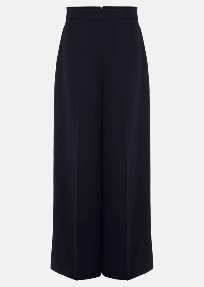 Women Phase Eight Trousers Florentine Wide Leg Trousers Navy