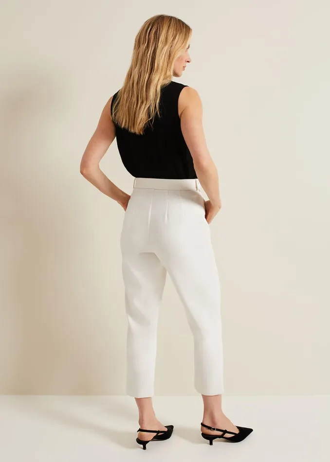 Women Phase Eight Trousers Gaia Neutral Tapered Tailored Trouser Neutral