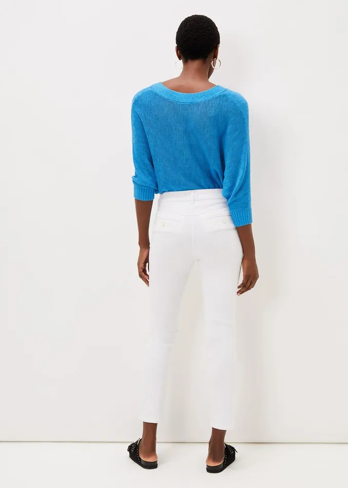 Women Phase Eight Trousers Hailee Topstitch Skinny Jeans White