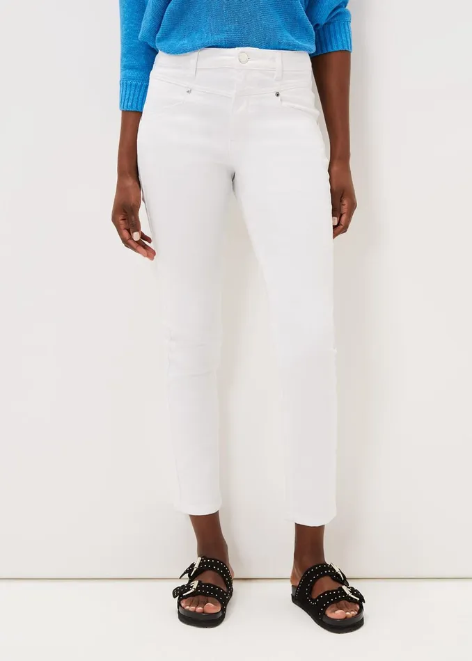 Women Phase Eight Trousers Hailee Topstitch Skinny Jeans White