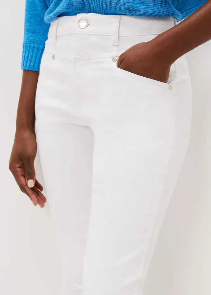 Women Phase Eight Trousers Hailee Topstitch Skinny Jeans White