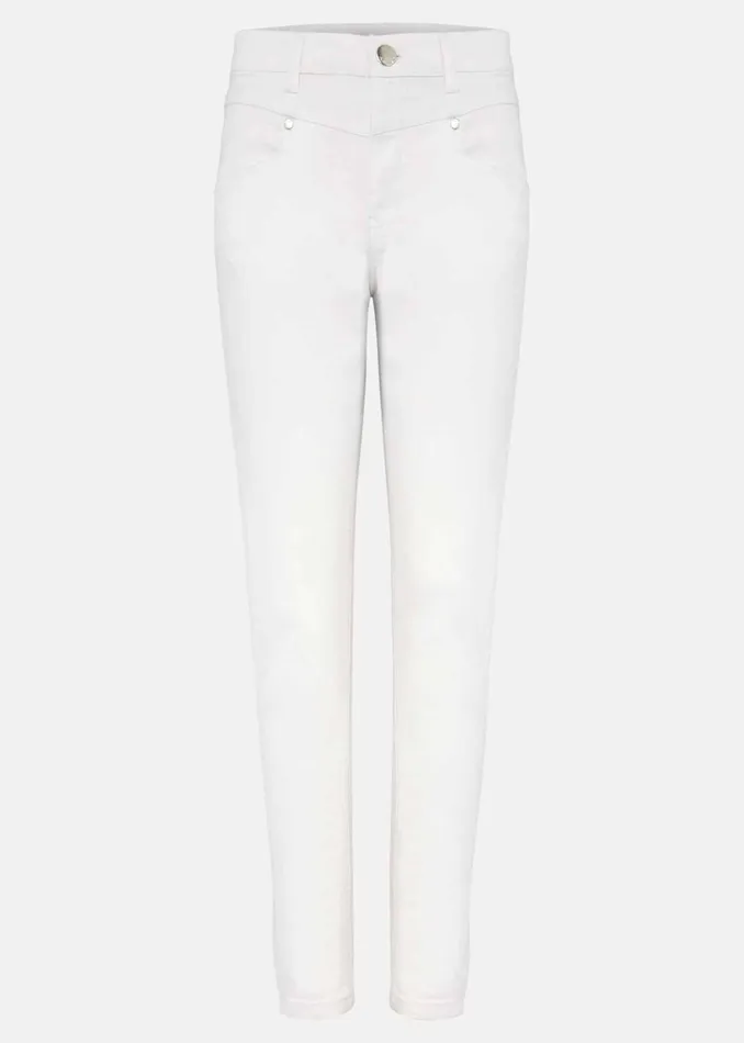 Women Phase Eight Trousers Hailee Topstitch Skinny Jeans White