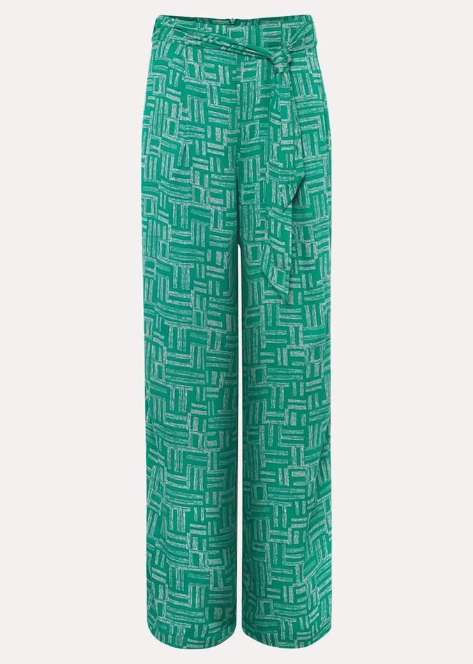 Women Phase Eight Trousers Hatty Wide Leg Trousers Greenstone