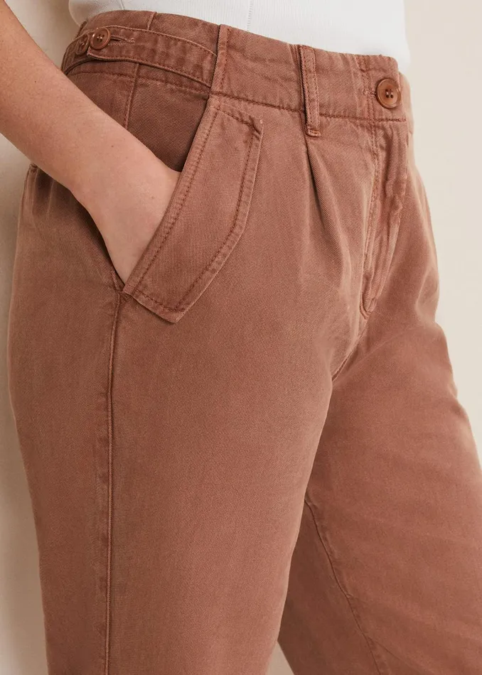 Women Phase Eight Trousers Ivana Relaxed Chino Trouser Chocolate