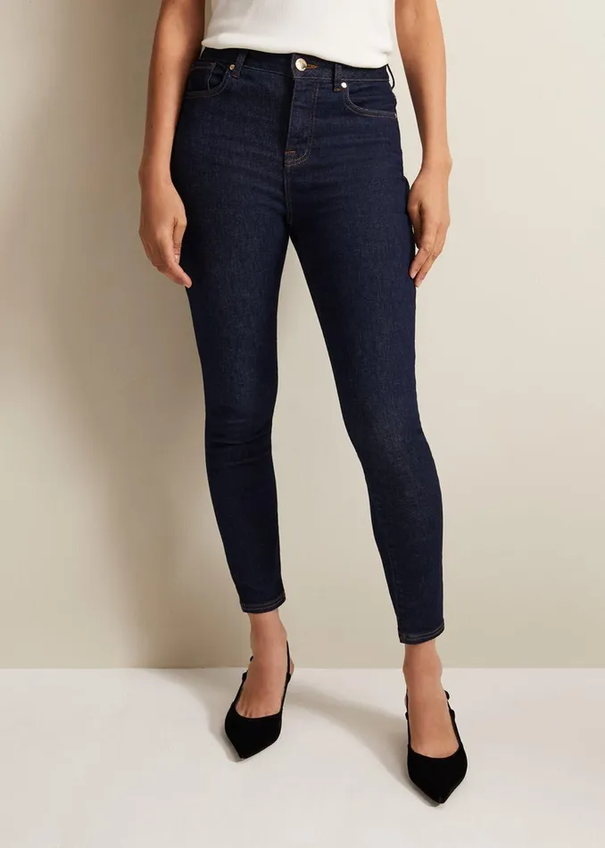 Women Phase Eight Trousers Jelena Super Comfort Skinny Jeans Indigo