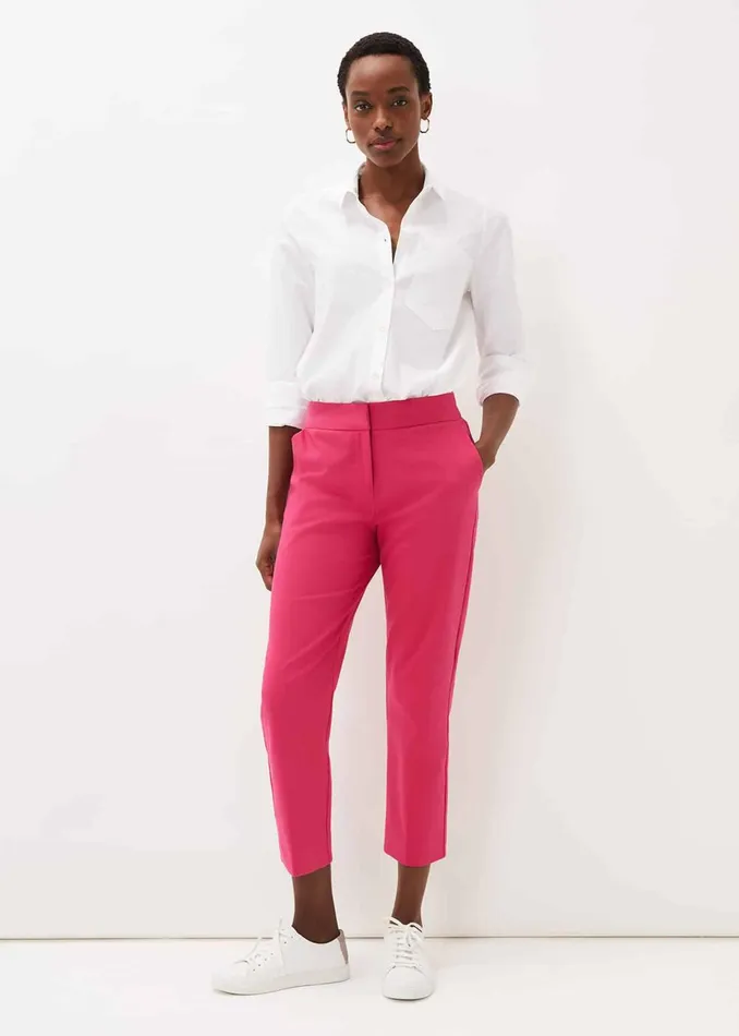Women Phase Eight Trousers Julianna Cropped Tapered Trouser Pink