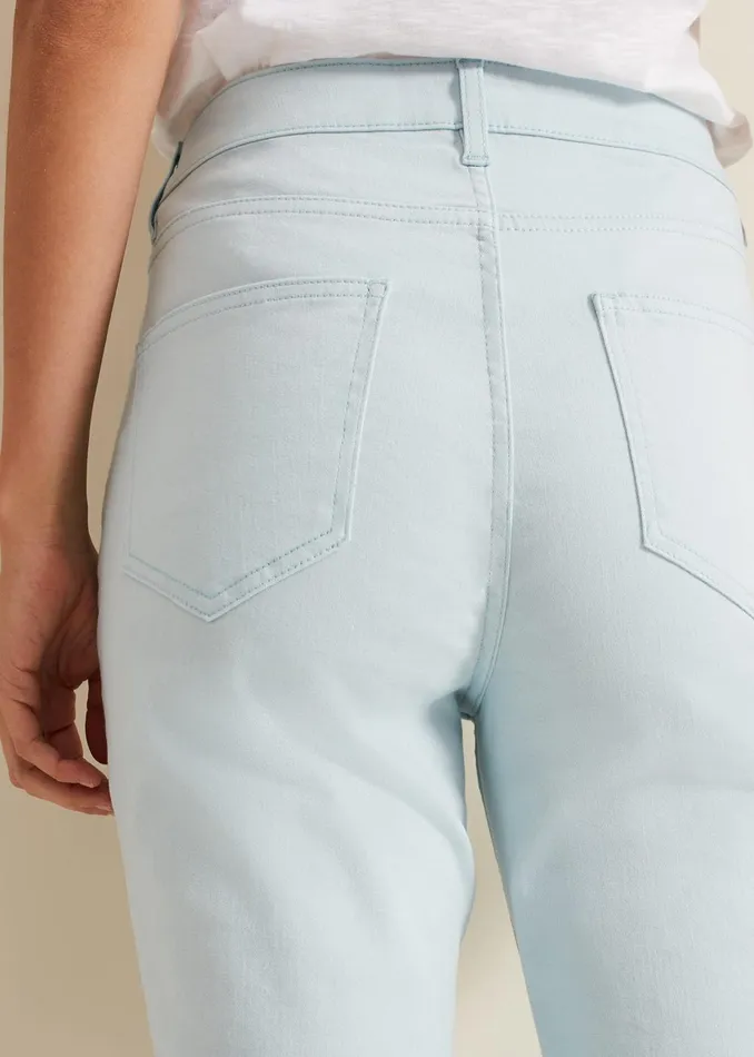 Women Phase Eight Trousers Lindsey Cropped Straight Leg Jean Blue