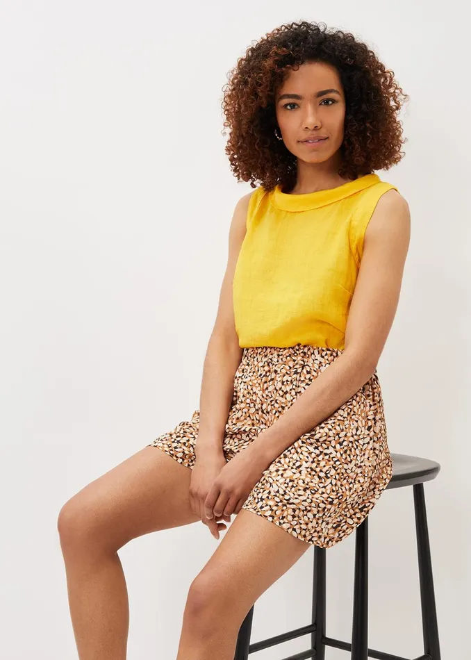 Women Phase Eight Trousers Lorha Almond Printed Shorts Multicoloured