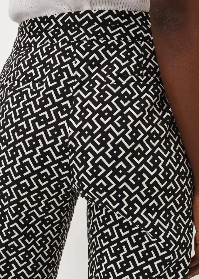 Women Phase Eight Trousers Mackenzie Geo Tapered Trouser Blackwhite