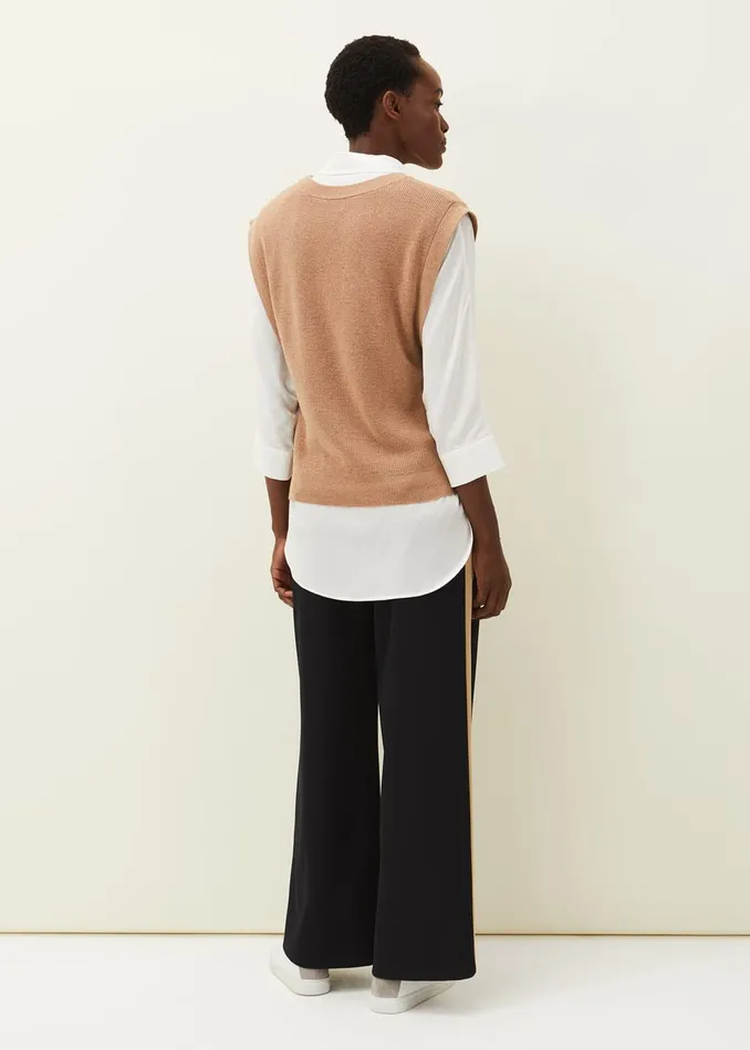 Women Phase Eight Trousers Mae Side Stripe Wide Leg Trouser Navy