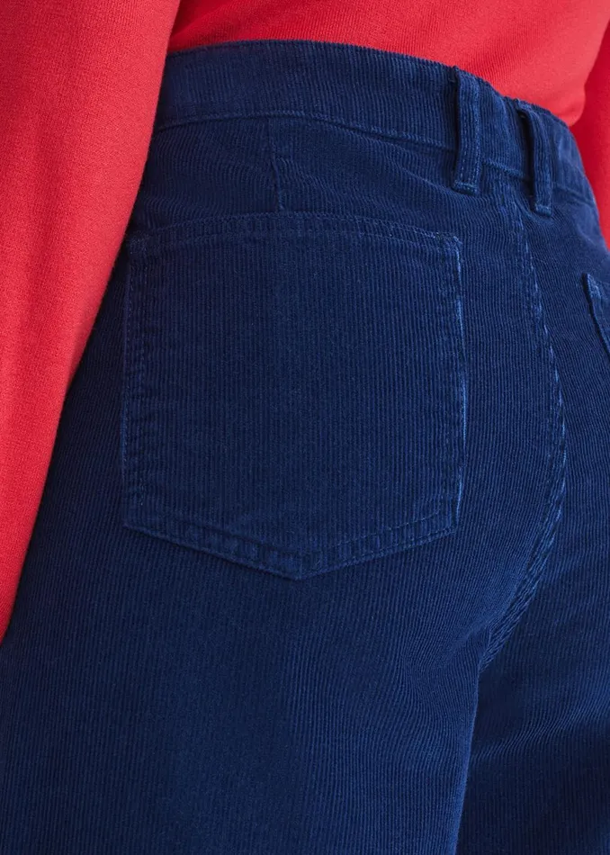 Women Phase Eight Trousers Magsie Corduroy Wide Leg Jeans Blue