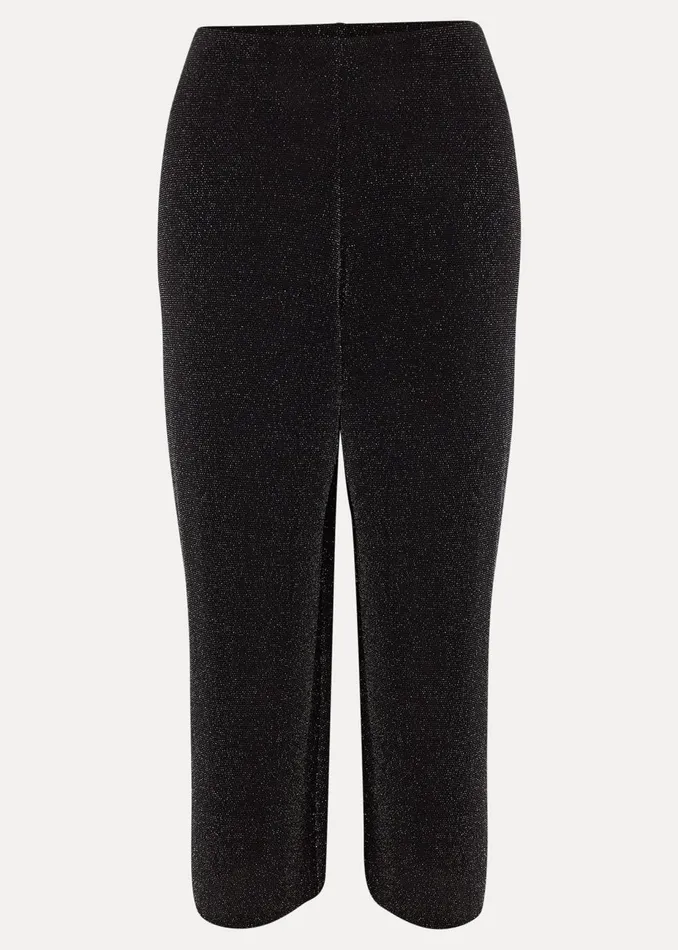 Women Phase Eight Trousers Mell Shimmer Lurex CoOrd Trousers Blacksilver