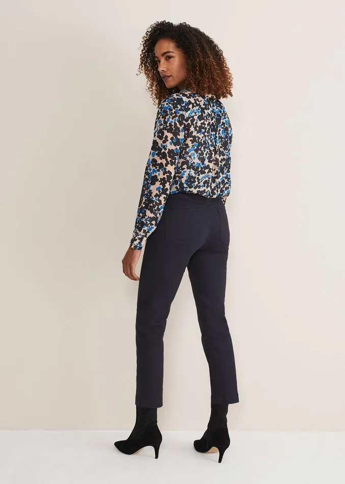Women Phase Eight Trousers Ocha Straight Leg Jeans Dark Indigo