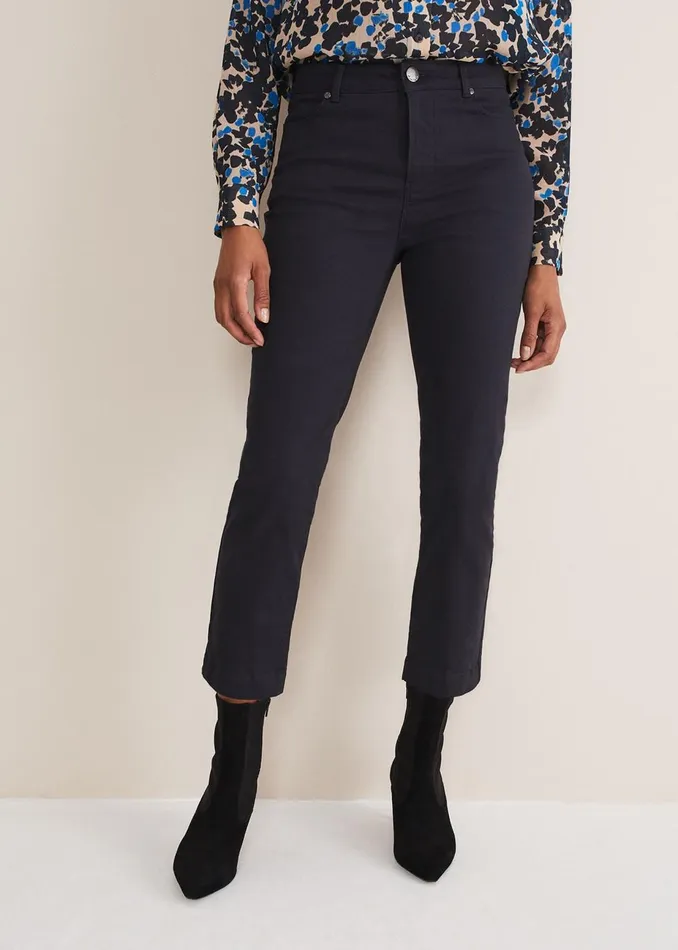 Women Phase Eight Trousers Ocha Straight Leg Jeans Dark Indigo