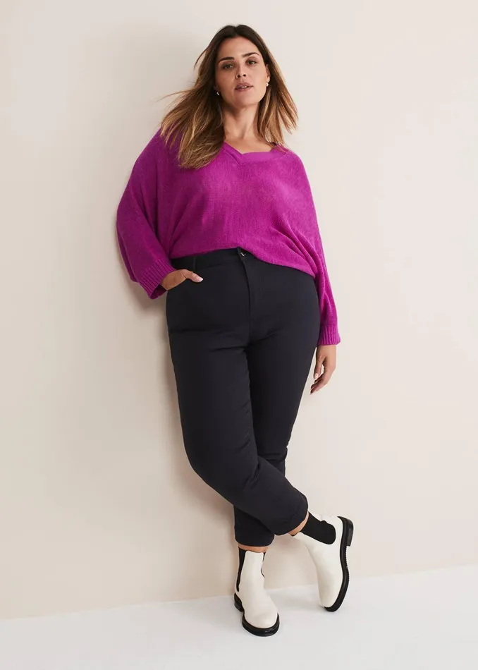 Women Phase Eight Trousers Ocha Straight Leg Jeans Dark Indigo