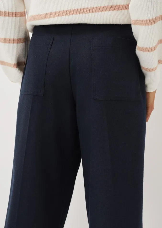 Women Phase Eight Trousers Odette Pleated Crop Trousers Navy