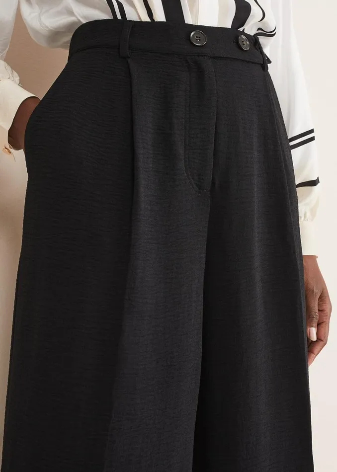 Women Phase Eight Trousers Opal Wide Leg Trousers Black