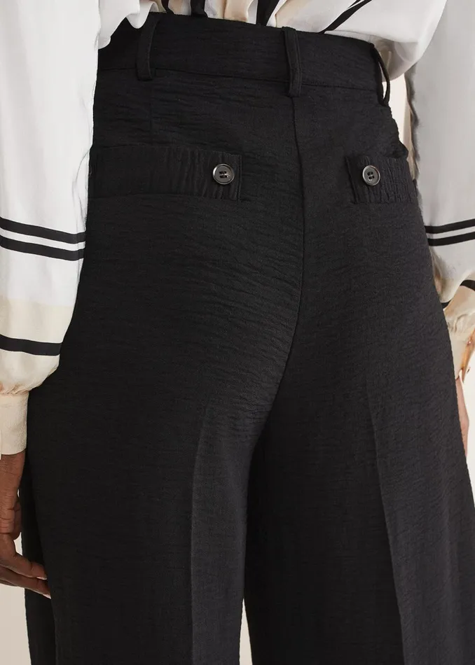 Women Phase Eight Trousers Opal Wide Leg Trousers Black