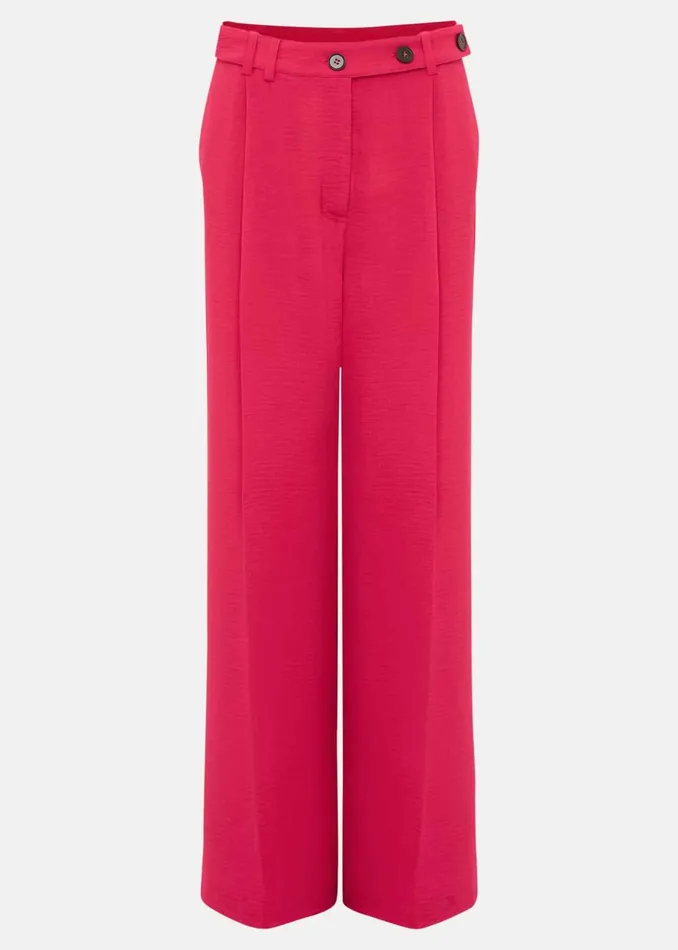 Women Phase Eight Trousers Opal Wide Leg Trousers Raspberry