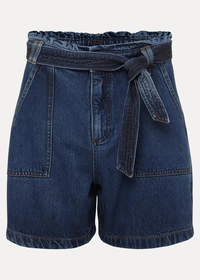 Women Phase Eight Trousers Paige Denim Shorts Mid Wash
