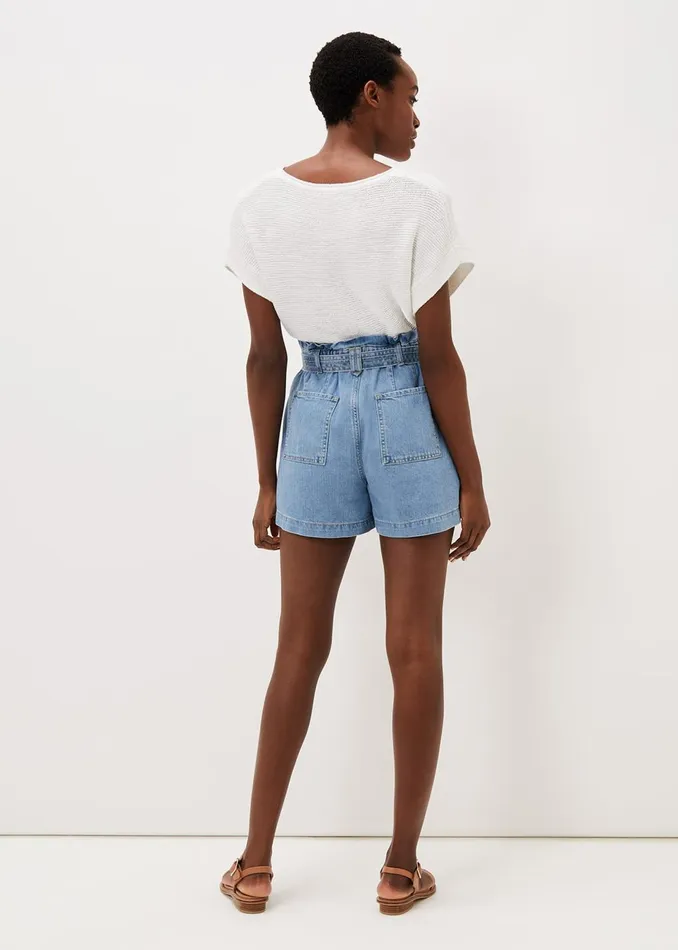 Women Phase Eight Trousers Pollie Denim Cargo Short Denim