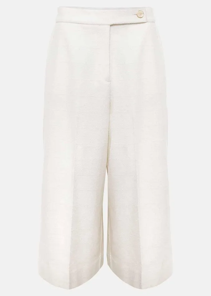 Women Phase Eight Trousers Ripley Boucle Culotte Ivory