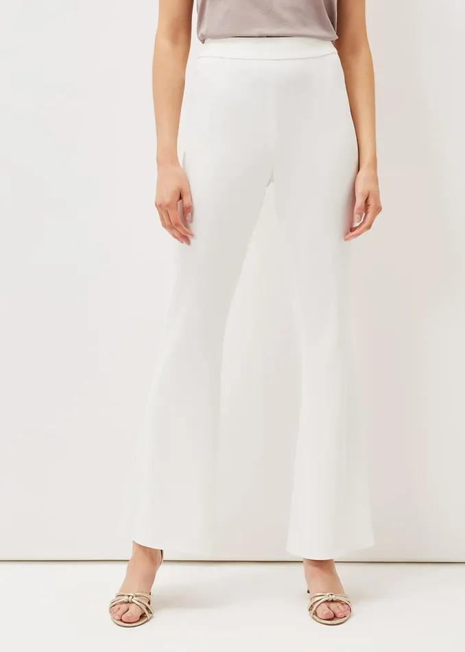 Women Phase Eight Trousers Solange Flared Suit Trousers Ivory