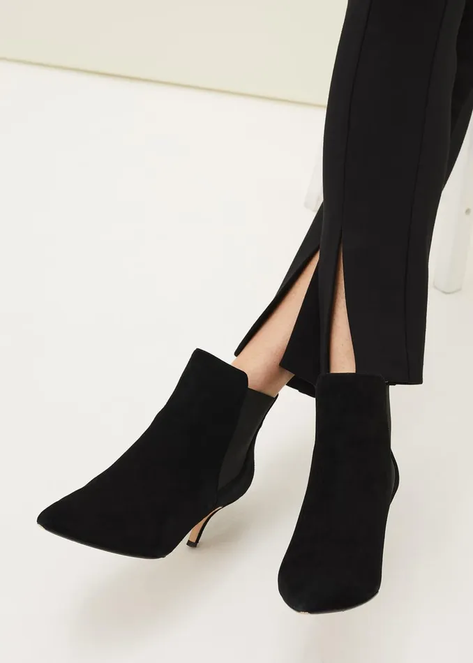 Women Phase Eight Trousers Trixie Split Front Ponte Leggings Black