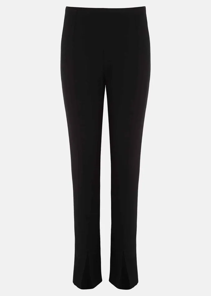 Women Phase Eight Trousers Trixie Split Front Ponte Leggings Black