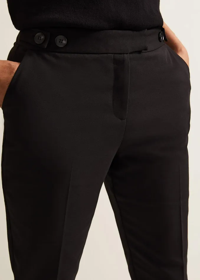 Women Phase Eight Trousers Ulrica Straight Leg Trousers Black