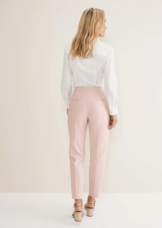 Women Phase Eight Trousers Ulrica Straight Leg Trousers Pale Pink