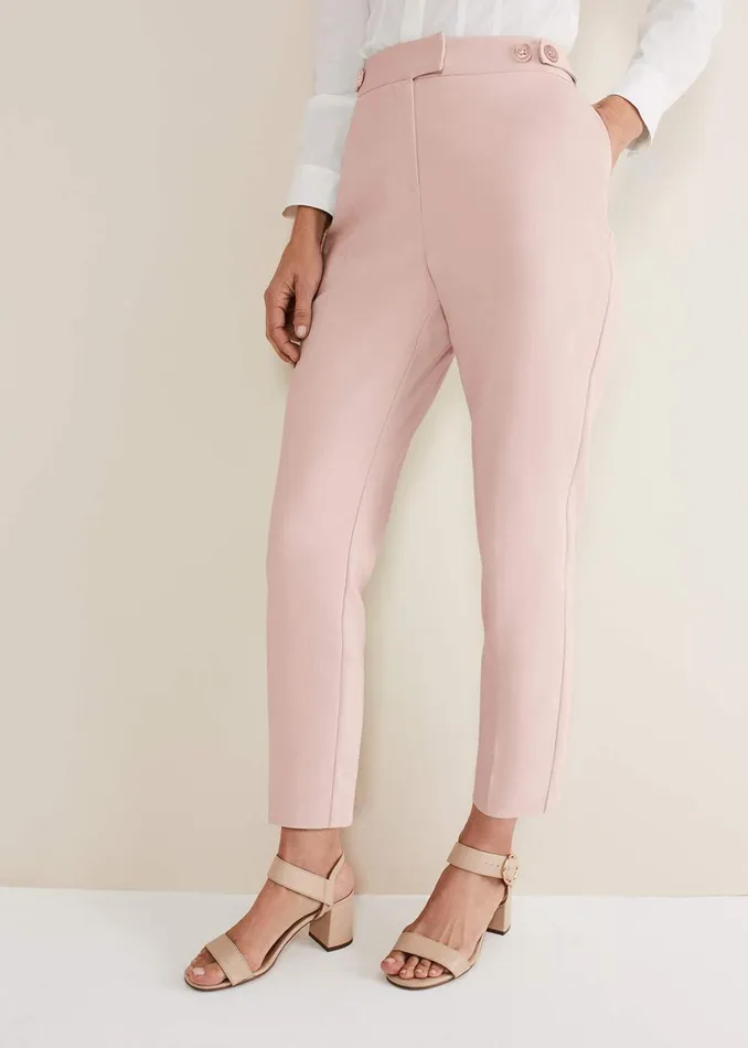 Women Phase Eight Trousers Ulrica Straight Leg Trousers Pale Pink