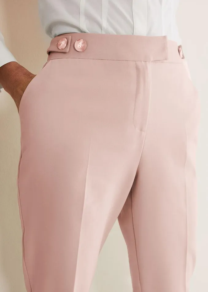 Women Phase Eight Trousers Ulrica Straight Leg Trousers Pale Pink