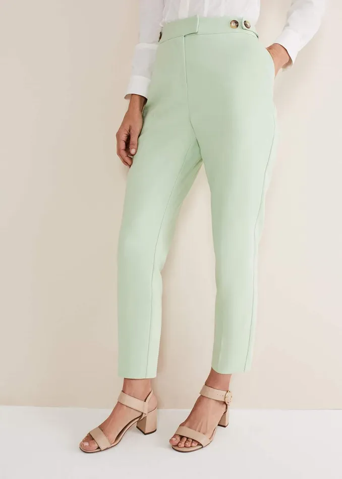 Women Phase Eight Trousers Ulrica Straight Leg Trousers Pistachio