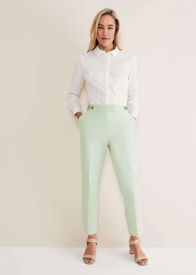 Women Phase Eight Trousers Ulrica Straight Leg Trousers Pistachio