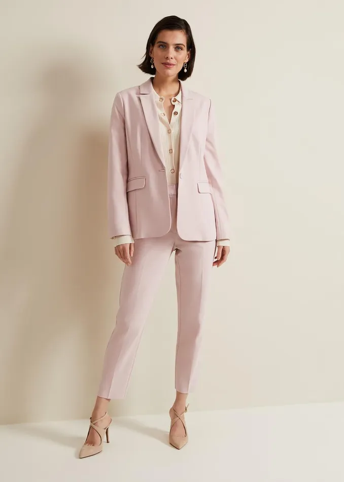 Women Phase Eight Trousers Ulrica Tapered Suit Trouser Antique Rose