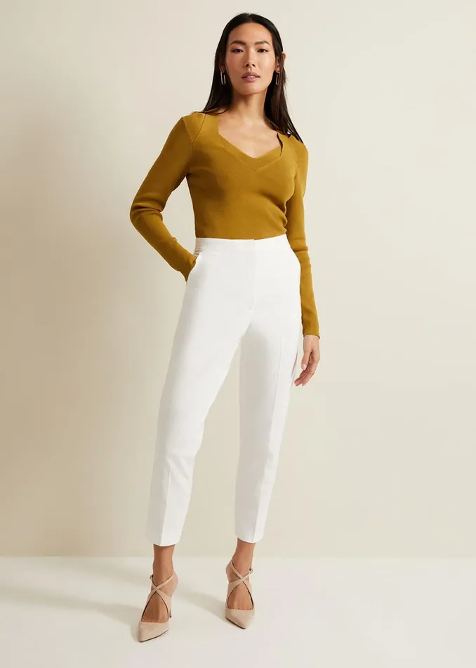 Women Phase Eight Trousers Ulrica Tapered Suit Trouser White