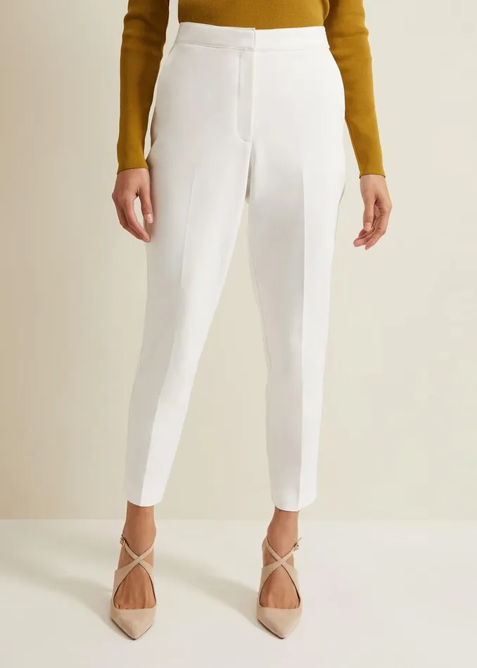 Women Phase Eight Trousers Ulrica Tapered Suit Trouser White